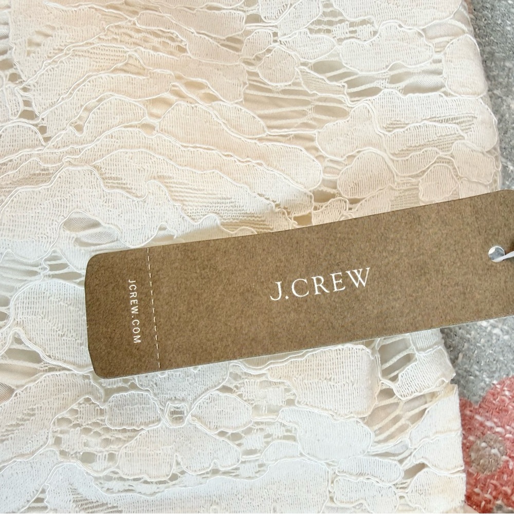 J. Crew Bridal Collection White Lace Bride 2 Piece - Picture 12 of 17